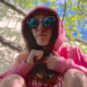A girl wearing a hoodie with sunglasses takes a firm, chunky shit in an outdoor location. She shows us the details of one of the turds laying on the ground when done. Presented in 720P HD. 117MB, MP4 file. Over 3 minutes.